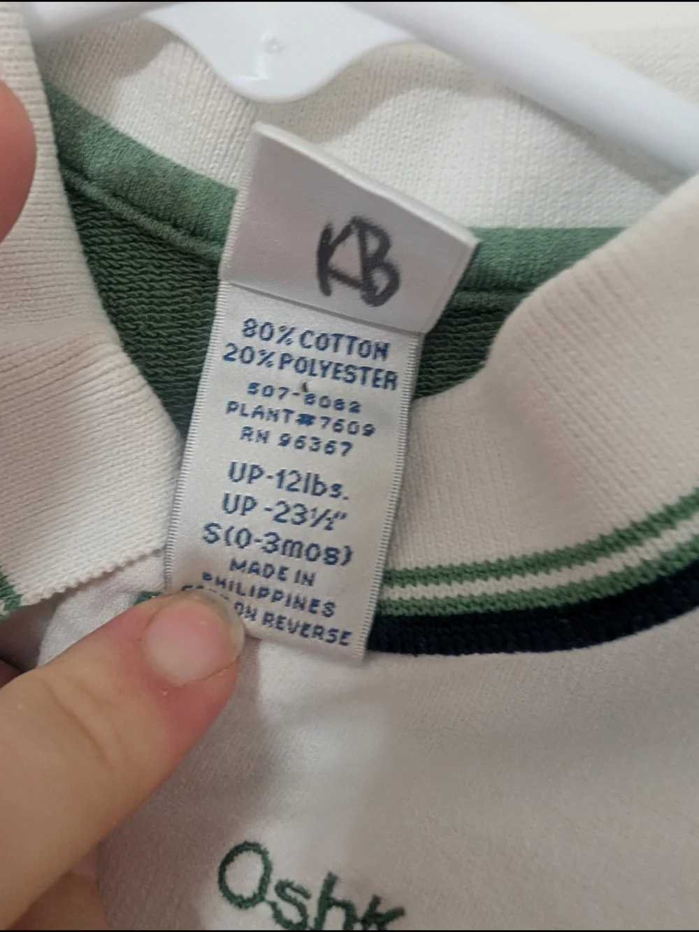 Y2K Vintage OshKosh B'gosh Green, Navy & White Embroidery Tool Themed Romper